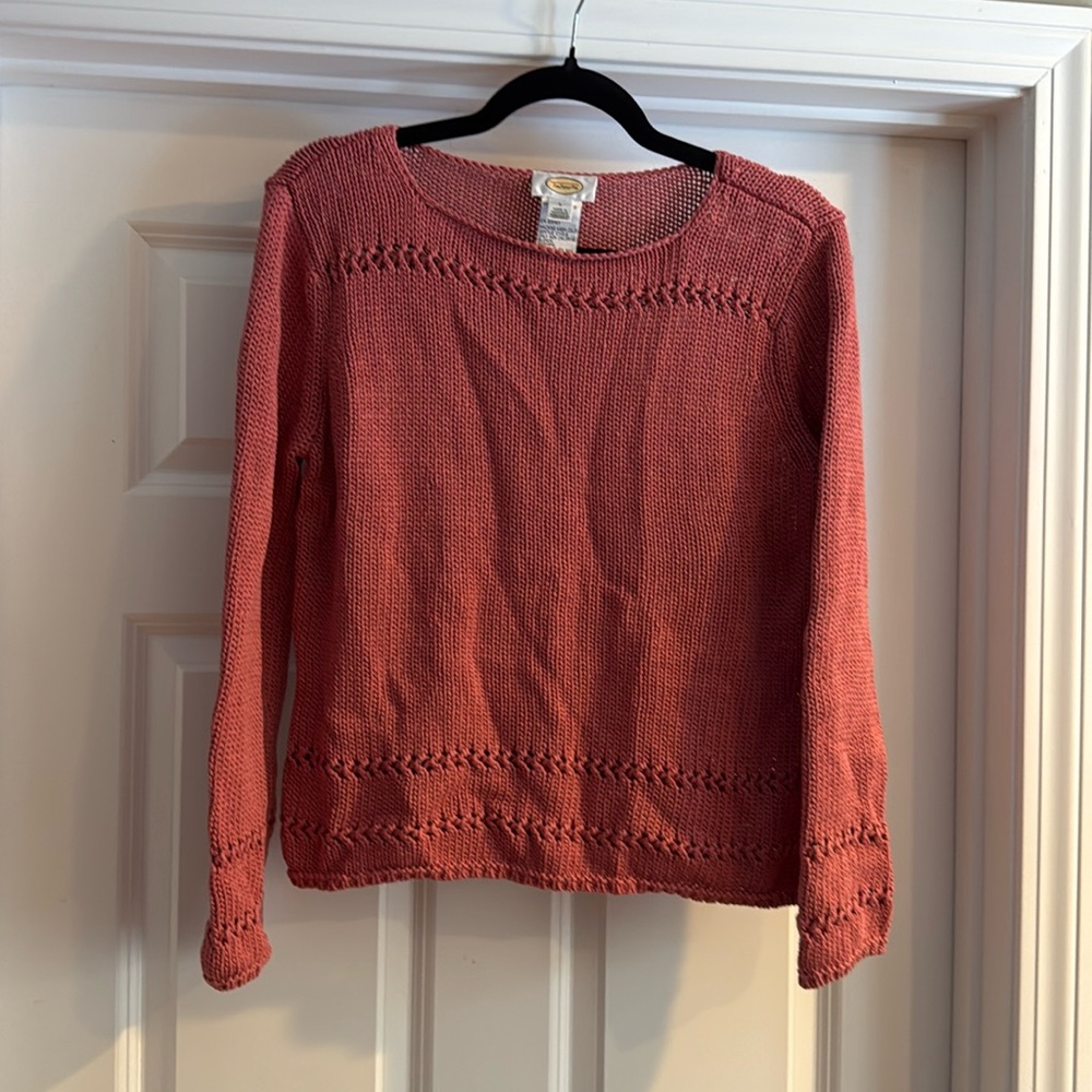 Pink Talbots cotton sweater